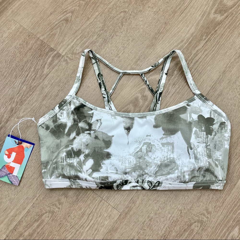 Joylab sports bra floral green NWT Large